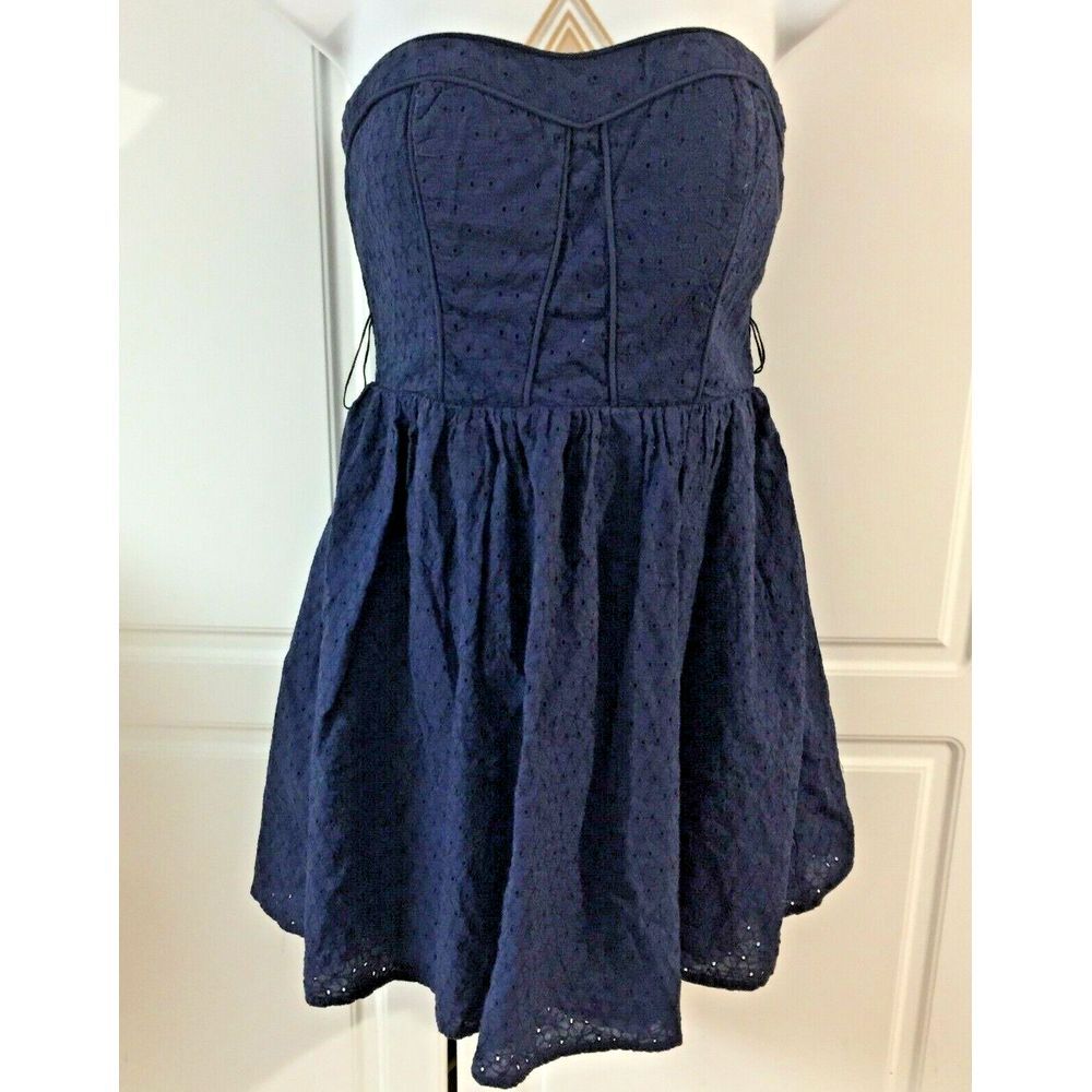 My Michelle Dress Size 7 Women's Navy Blue Strapless Junior